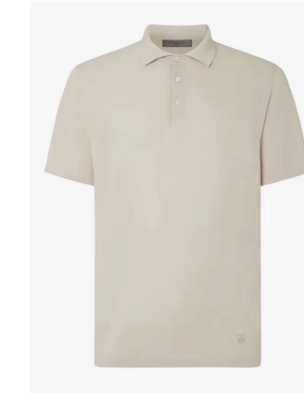 NWT Corneliani Circle Light Beige Short-Sleeve Polo $460 originally